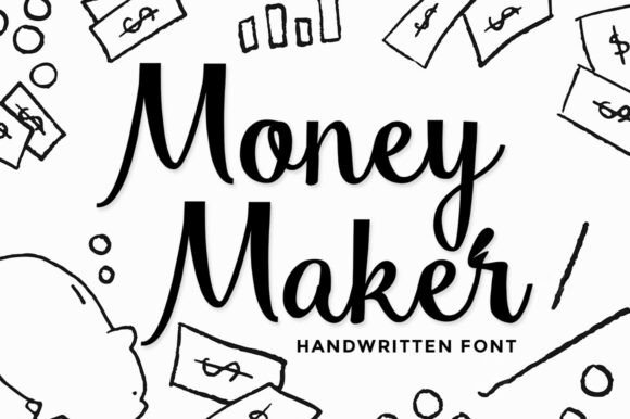 Money Maker: A Handwritten Font with Curvy, Elegant Lines