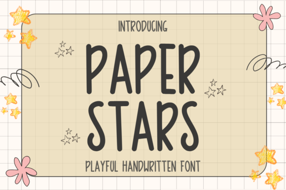 Paper Stars: A Handwritten Font for Creative Projects