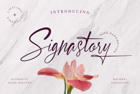 Signastory: A Handmade Calligraphy Font for Modern & Vintage Projects