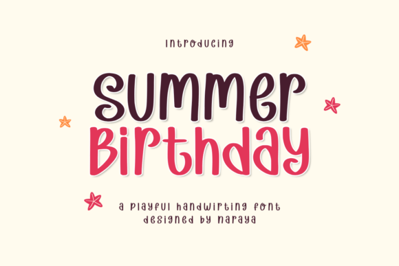 Summer Birthday: Your Playful Handwriting Font for Creative Projects